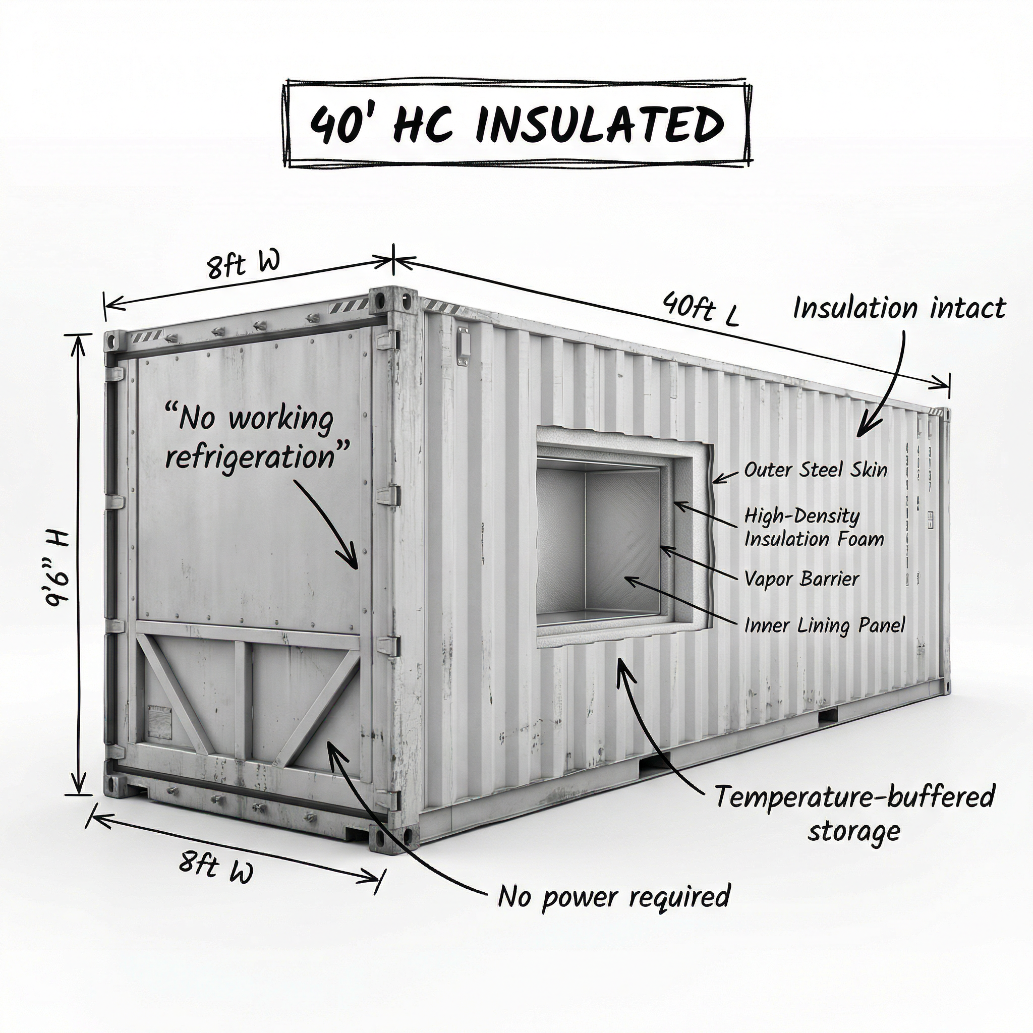 40' High Cube Insulated